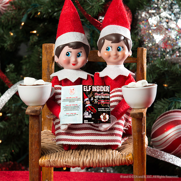 elves in a chair with magazine