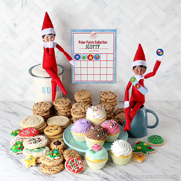 Elves with badge printable and cookies