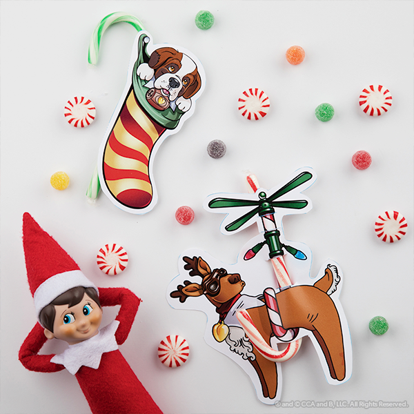 Elves with candy cane hooks