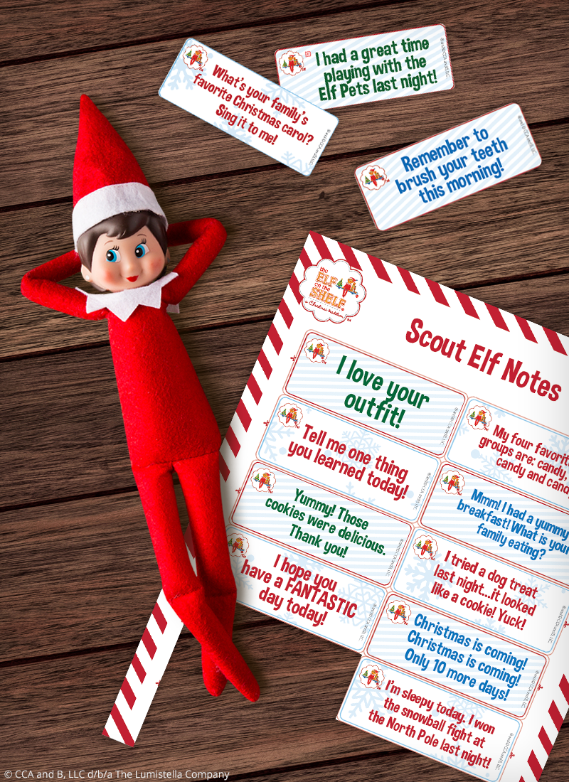 Download Free Printable Elf on the Shelf Notes | The Elf on the Shelf