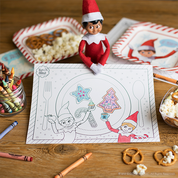 elf with paper placemat