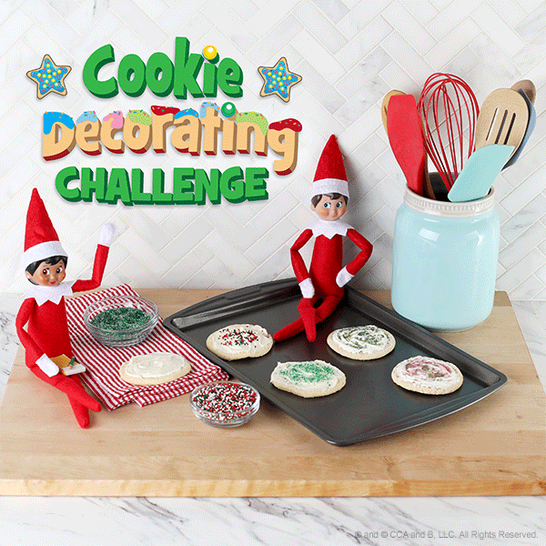 Elves decorating cookies