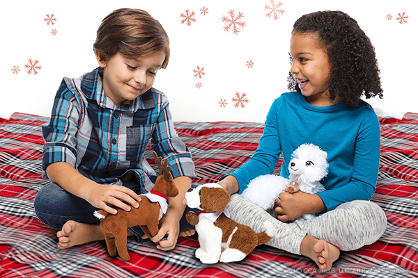 Children playing with elf pets