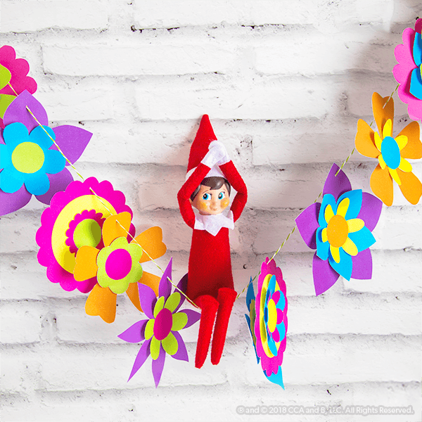 Colorful Spring Garland Craft – The Elf on the Shelf