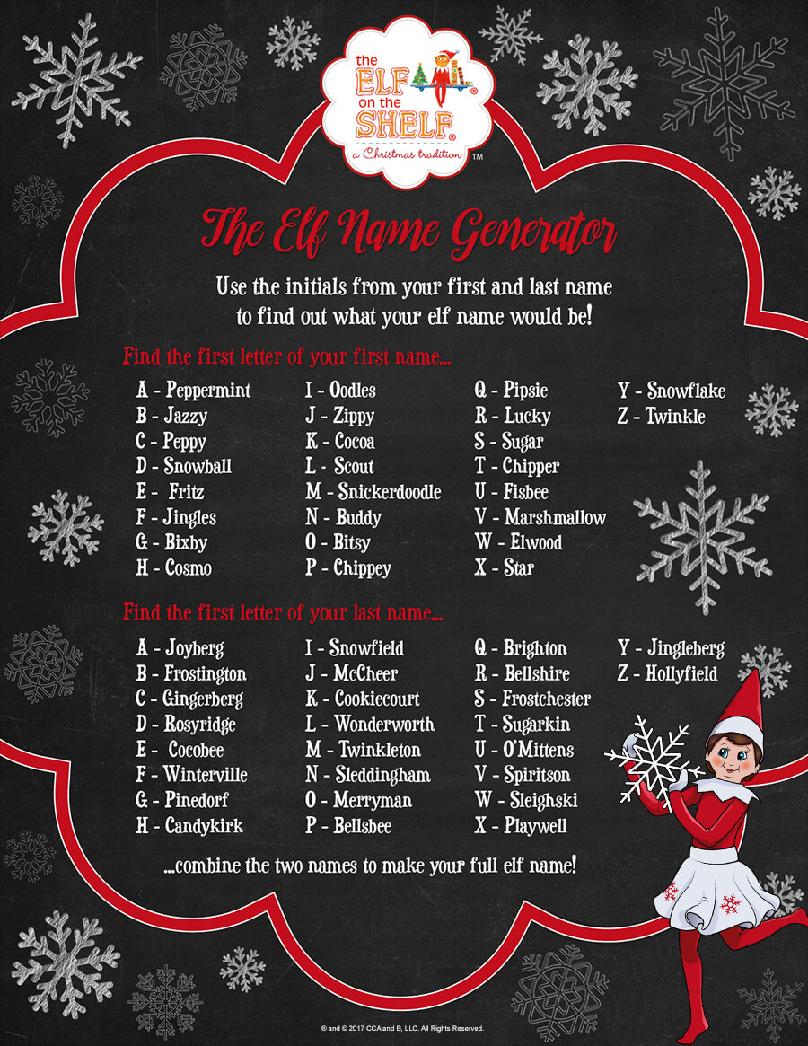 Scout Elf Name Generator - The Elf on the Shelf