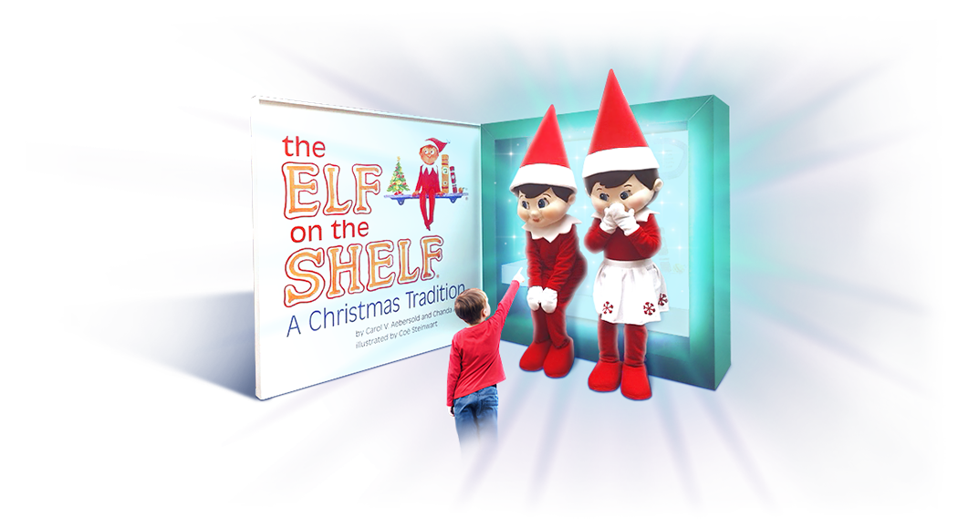 Mongolfiera e scene dell’evento The Elf on the Shelf Macy’s da Santa’s Magical Photo Adventure e Hyde Park’s Winter Wonderland