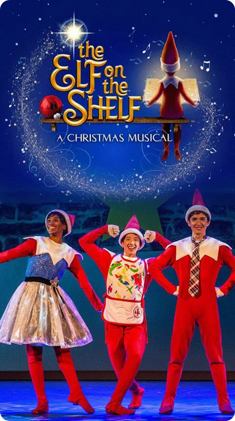 Logo von The Elf on the Shelf: A Christmas Musical und Foto der Besetzung