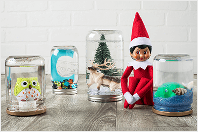 DIY Snow Globes -  The Elf on the Shelf 