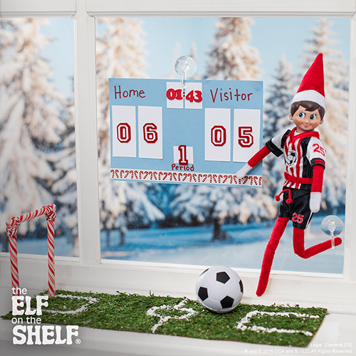 Elf on the Shelf Soccer Christmas Seasonal Decor