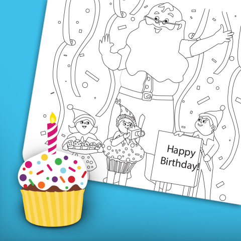 Birthday Coloring Page 1
