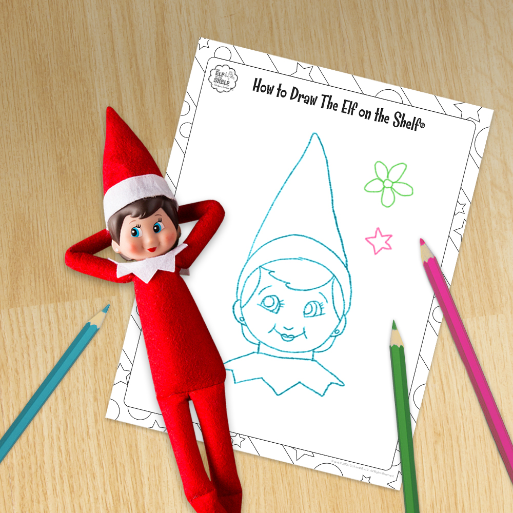 Christmas Elf On The Shelf Drawing | vlr.eng.br