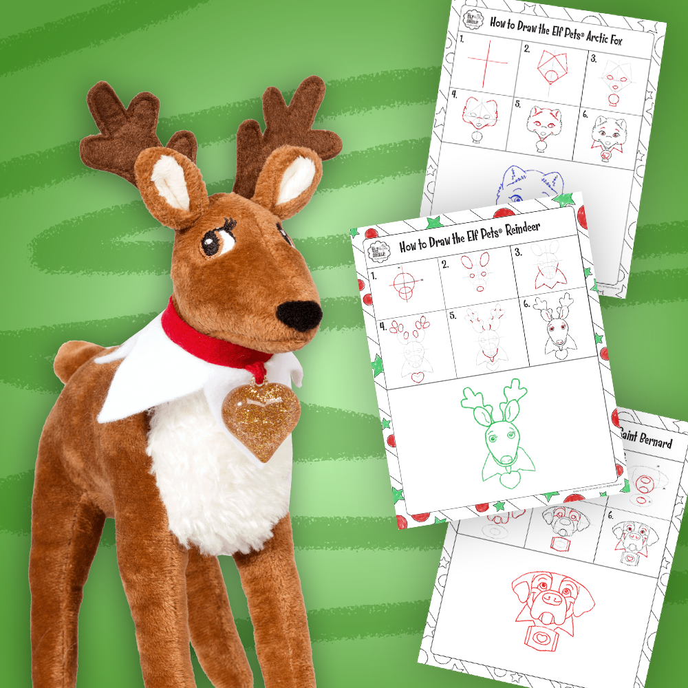 How to Draw Rudolph Santa's Reindeer Cute | Christmas Drawings | Christmas  drawing, Reindeer drawing, Santa and reindeer