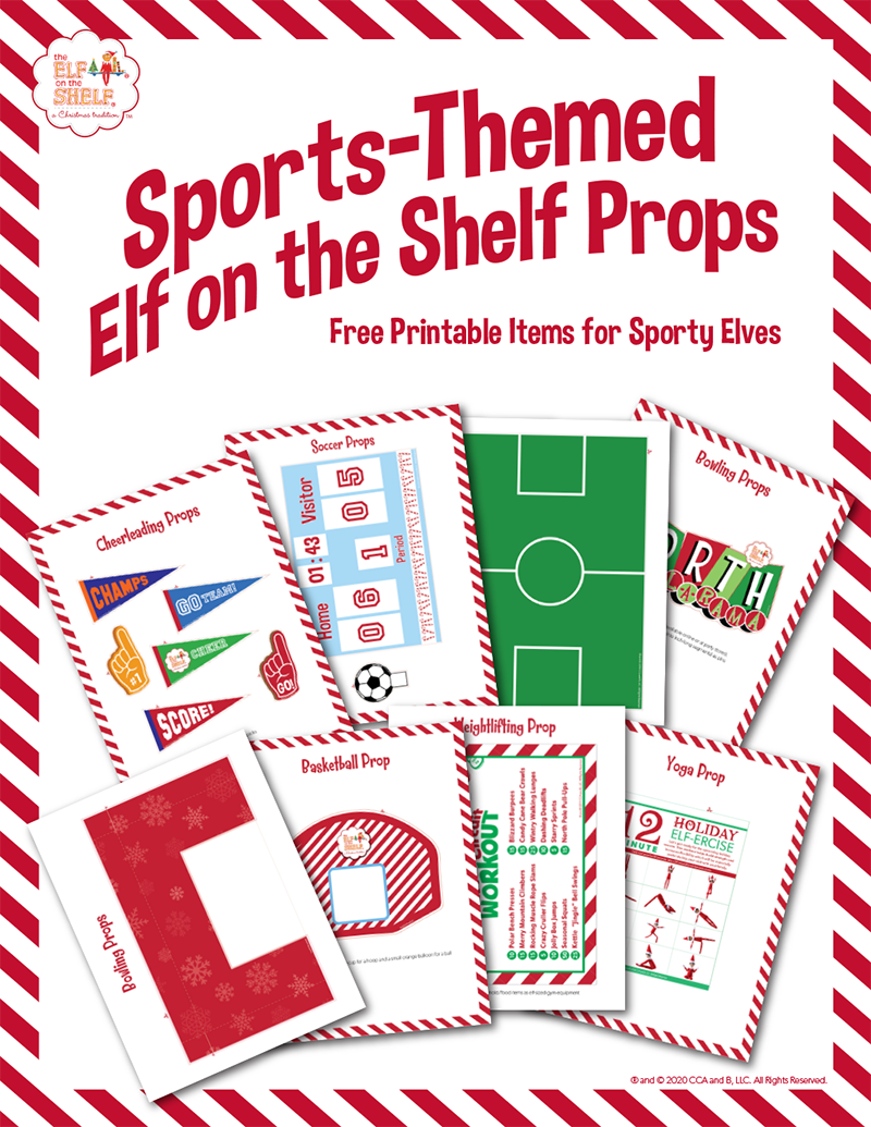 Download Free Printable Sports-Themed Elf Props The Elf on the Shelf