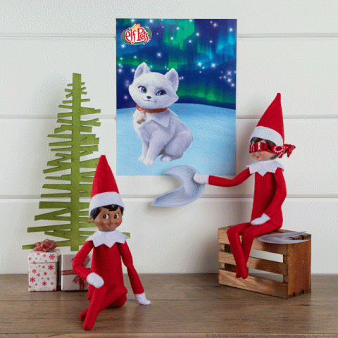 Elves playing pin the tail on the Elf Pets