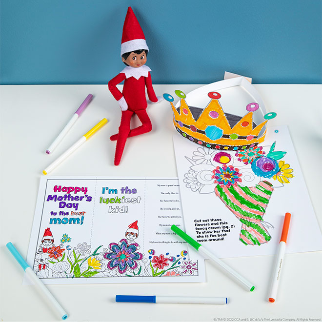 Elf with printable coloring pages