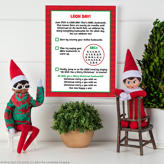Celebrate Leon Day with Silly, Backwards Activities! | The Elf on the Shelf