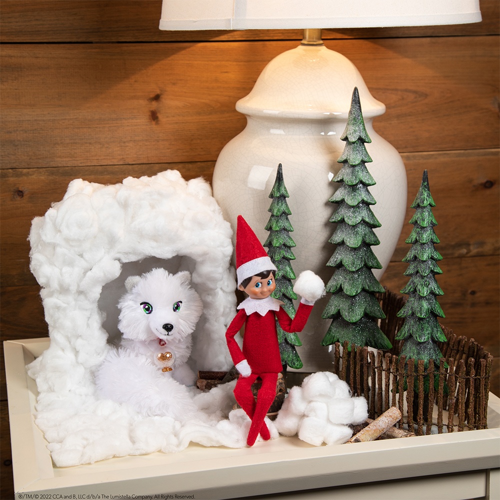 Cotton Ball Fort for Elf Pets® Arctic Fox | The Elf on the Shelf