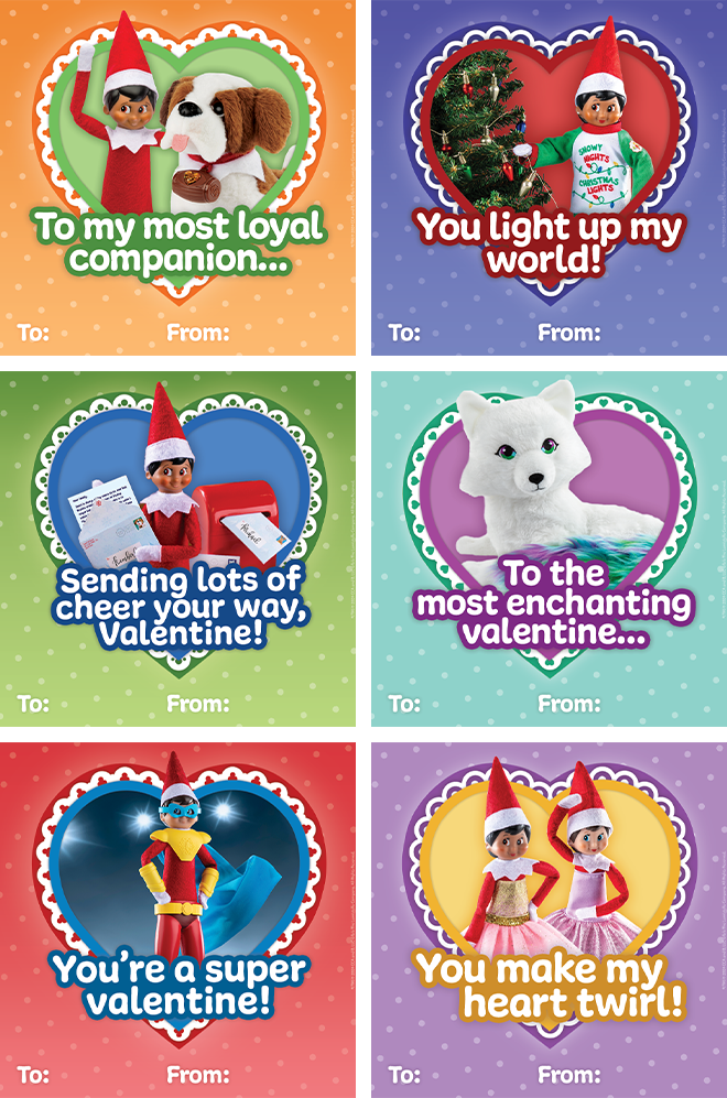 Enjoy 12 Printable Cards for Valentine’s Day | The Elf on the Shelf