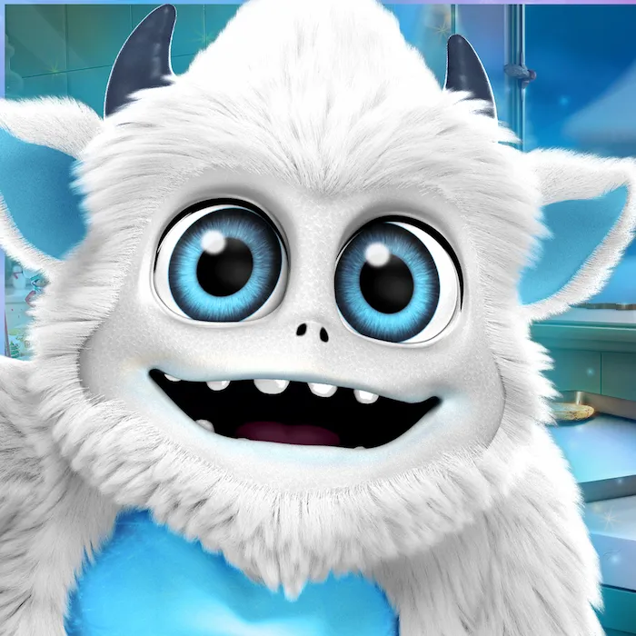 A close up of Little Grunt's face