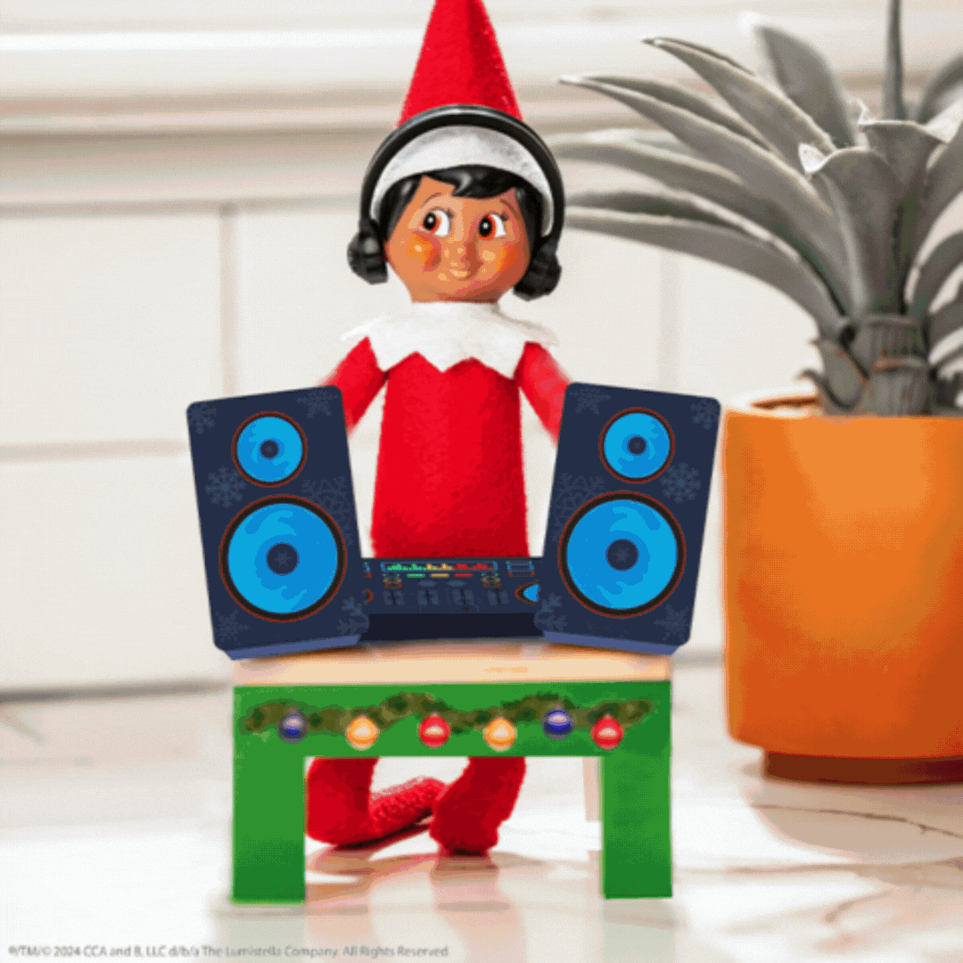 GIF image showing The Elf on the Shelf printables that can be used in elf ideas