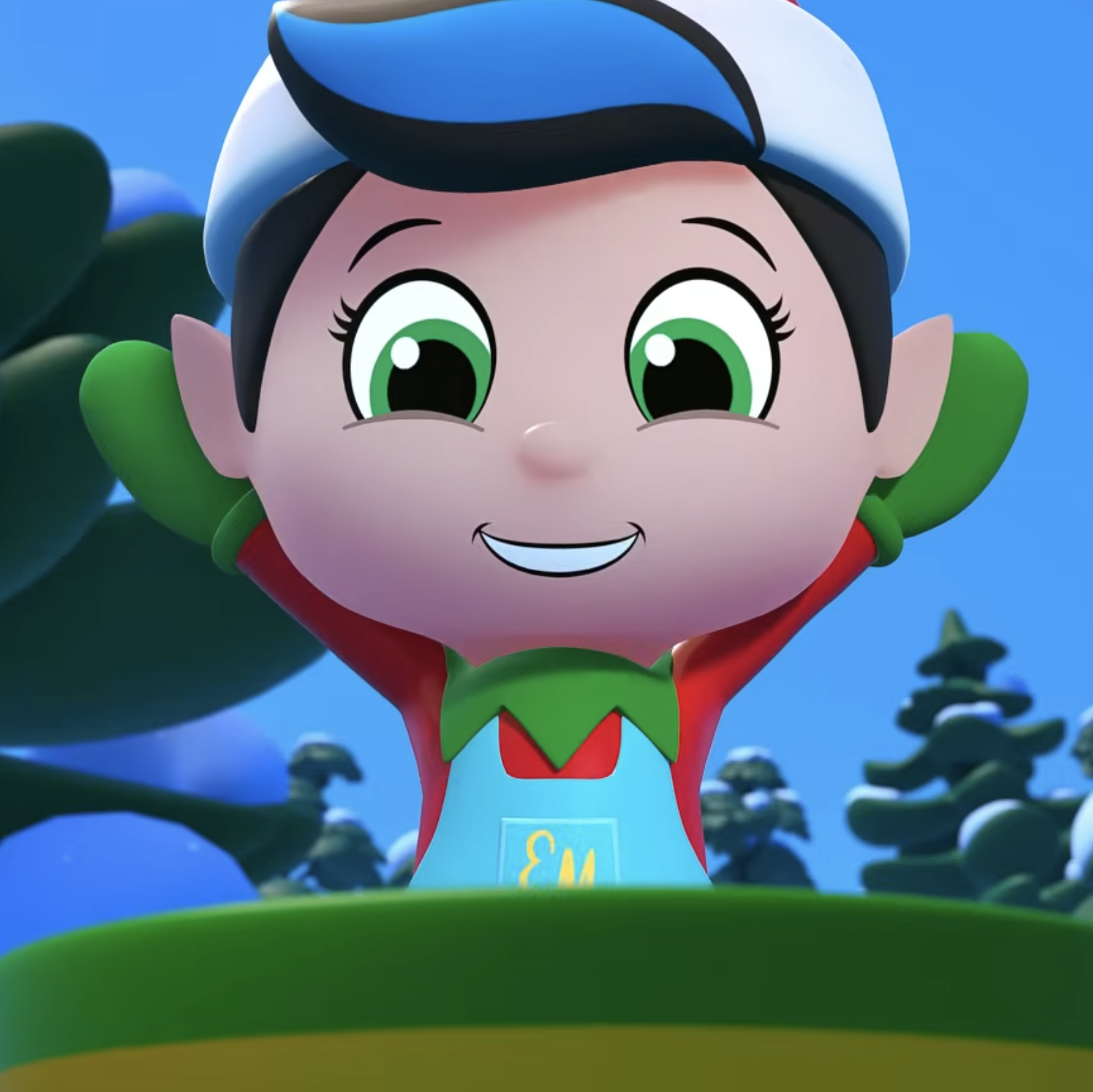 Elf Mates Chef Henri from Scout Elf Squad helps the Scout Elves prepare Frosty, fluffy snow cones