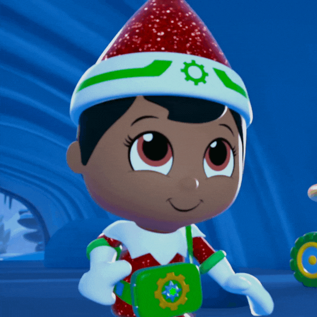 Shiver from Scout Elf Squad pulls a laser device from his magic gadget bag