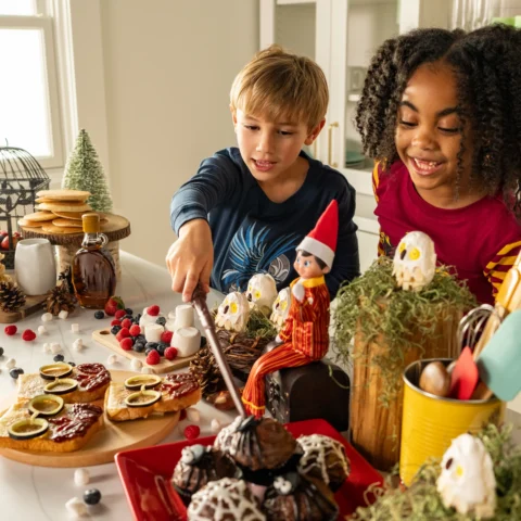 A Scout Elf has made a Harry Potter-themed breakfast for their family to enjoy