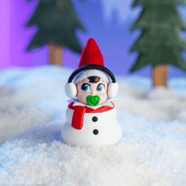 Frost Pips Gif showing Frost pips dressed as snowman, Christmas tree and angel