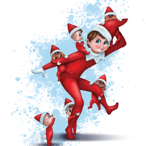 Six Frost Pips climbing all over a Scout Elf