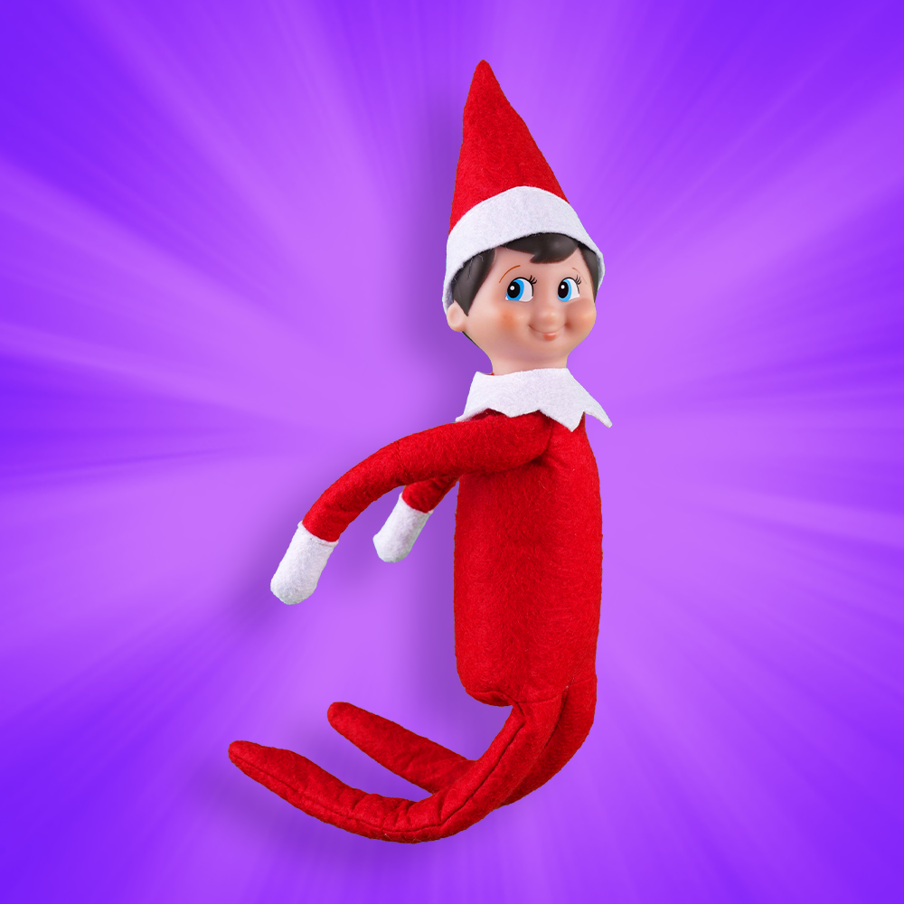 A Scout Elf jumping full force with arched back launching himself forward.