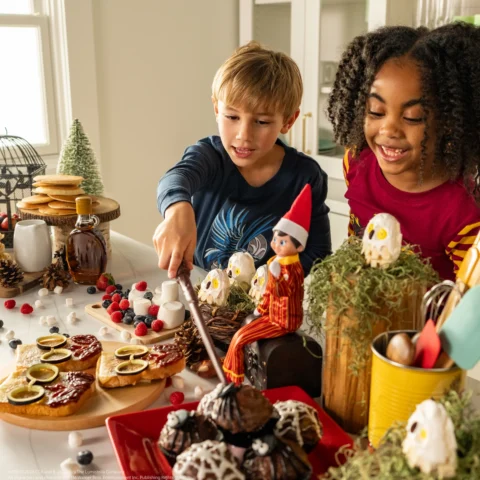 A Scout Elf has made a Harry Potter-themed breakfast for his family to enjoy