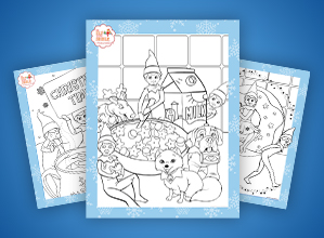 North Pole Breakfast Coloring Pages