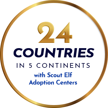 24 countries in 5 continents with Scout Elf Adoption Centers
