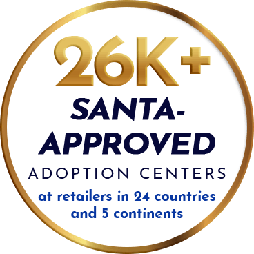 26 thousand plus Santa-approved adoption centers at retailers in 24 countries
and 5 continents