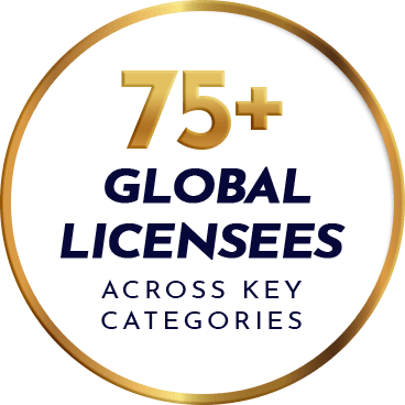 75 plus global licensees across key categories