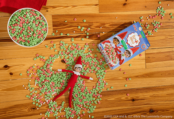 Kellogg's cereal with Scout Elf