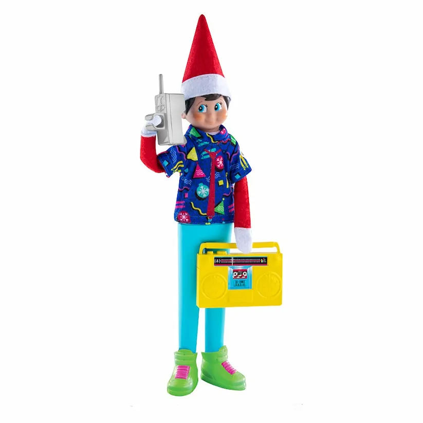 Boy Scout Elf wearing the MagiFreez Retro Rad ’80s Gear product