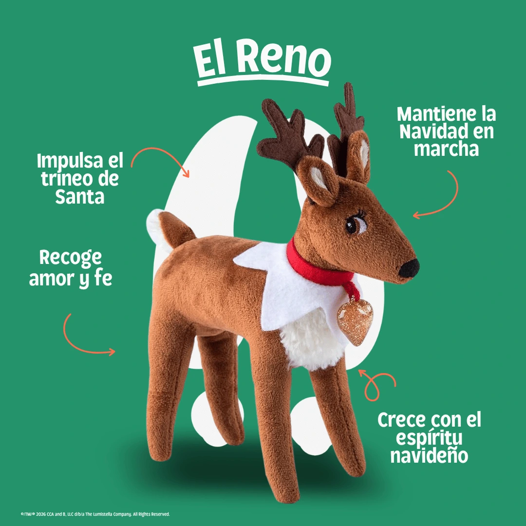 El Reno Elf Pets® ayuda a impulsar el trineo de Santa reuniendo amor, fe y espíritu navideño.