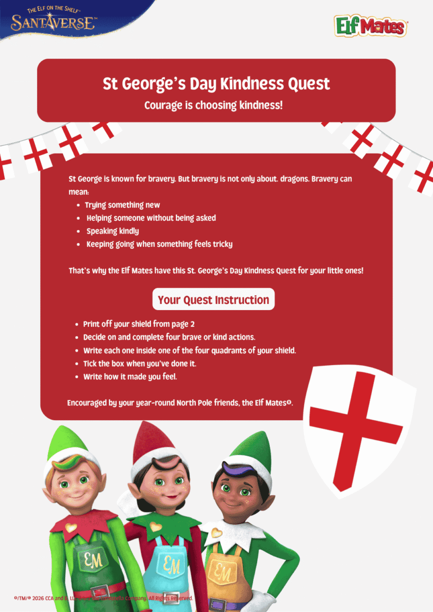 St George’s Day Activities for Kids: The Elf Mates Kindness Quest | Elf ...