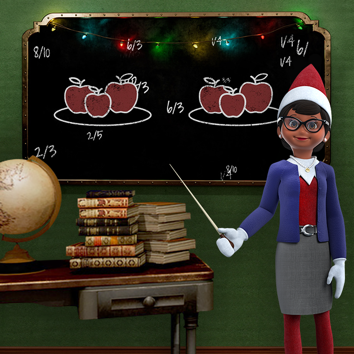 Scout Elf School Fruit Fractions maths lesson