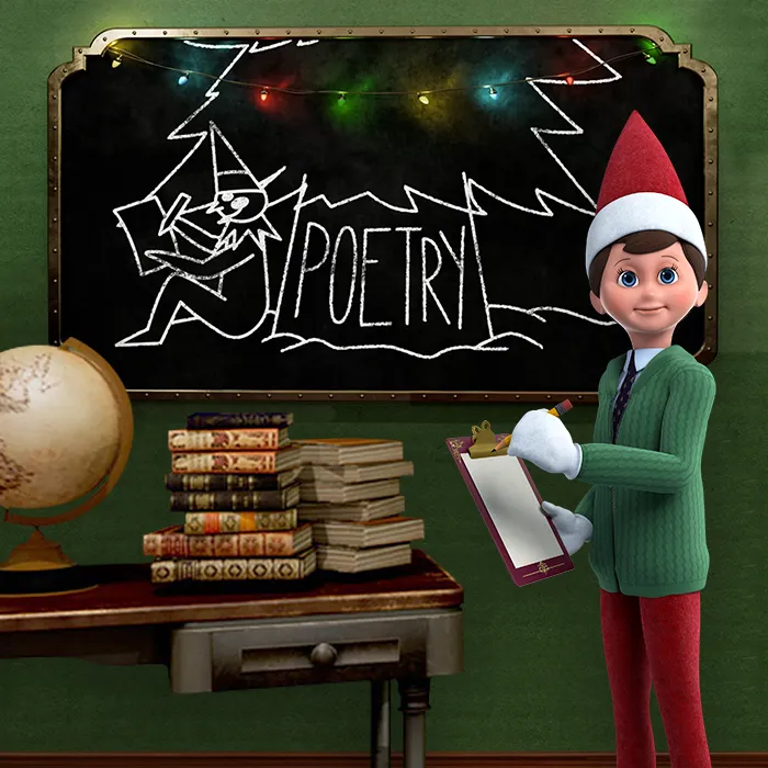 Scout Elf School Polar Poetry lesson at the North Pole
