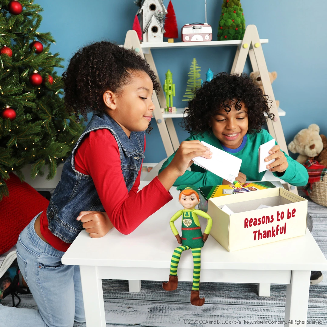 Elf Mates Cobbler Reasons to Be Thankful Shoebox activity